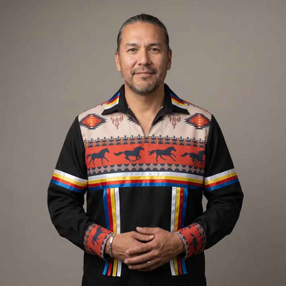 Ribbon Shirt with Horses