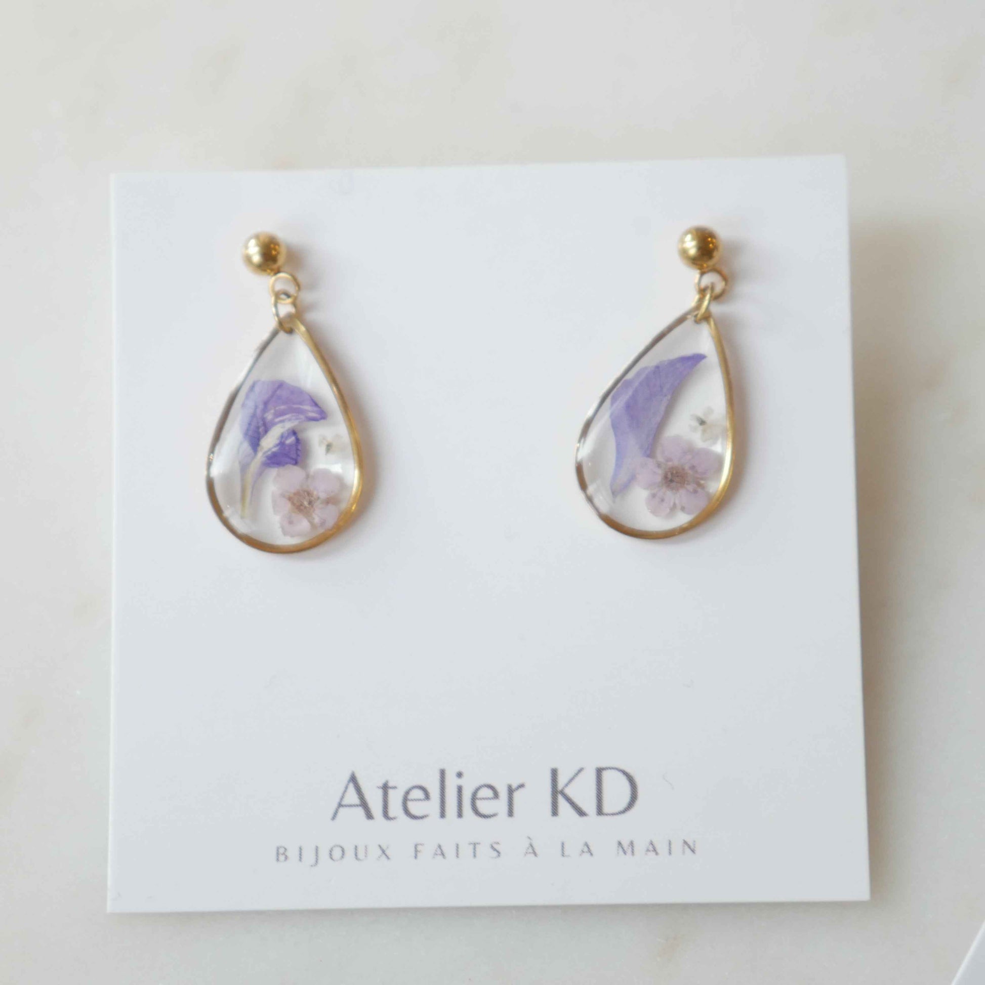 Boucles d'oreilles Léa - goutes (moyen 15mm)