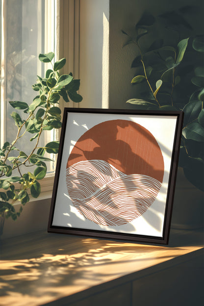EARTH WAVES, Werk auf gespannter Leinwand