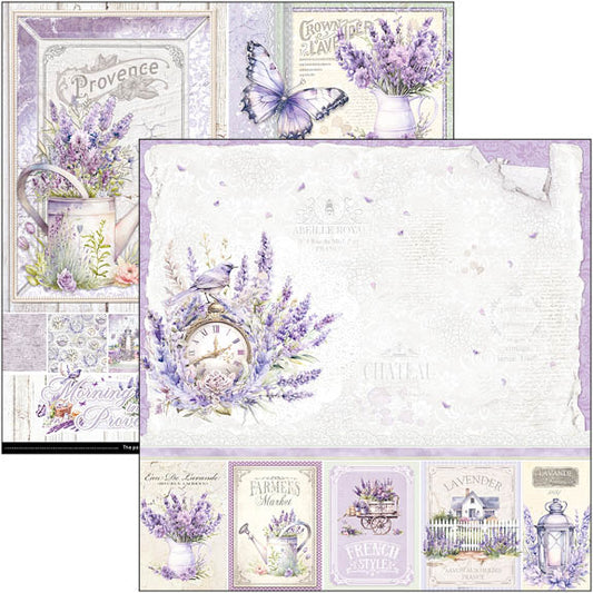 Morning In Provence Paper Pad 8"x8" 12/Pkg