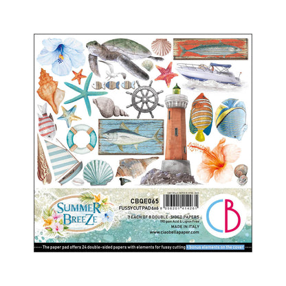 Ciao Bella Summer Breeze Fussy Cut Pad 6"x6" 24/Pkg