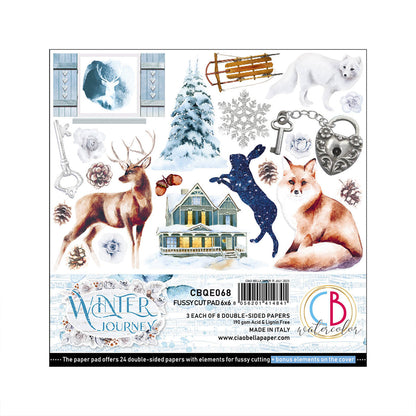 Ciao Bella Winter Journey Fussy Cut Pad 6"x6" 24/Pkg