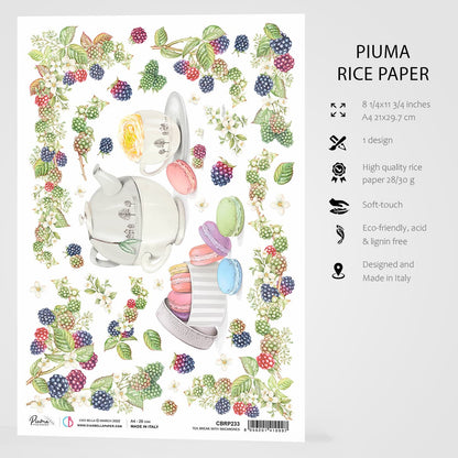 Ciao Bella Rice Paper A4 Tea Break With Macarons