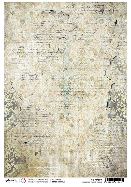 Rice Paper A4 Piuma Enchanted Wizard Fabric - 5 Sheets