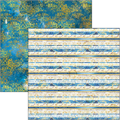 Indigo Patterns Pad 12x12 8/Pkg