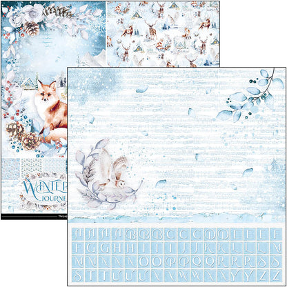 Ciao Bella Winter Journey Patterns Pad 12"x12" 8/Pkg
