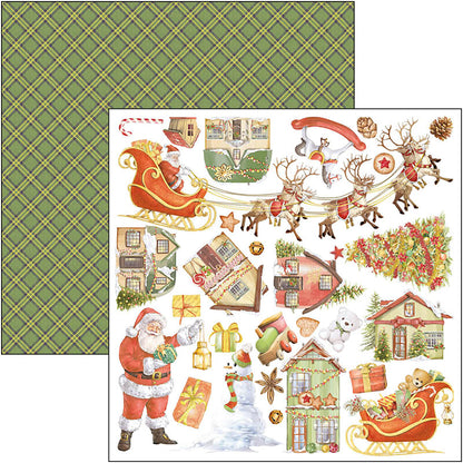Ciao Bella Dear Santa Patterns Pad 12x12 8/Pkg