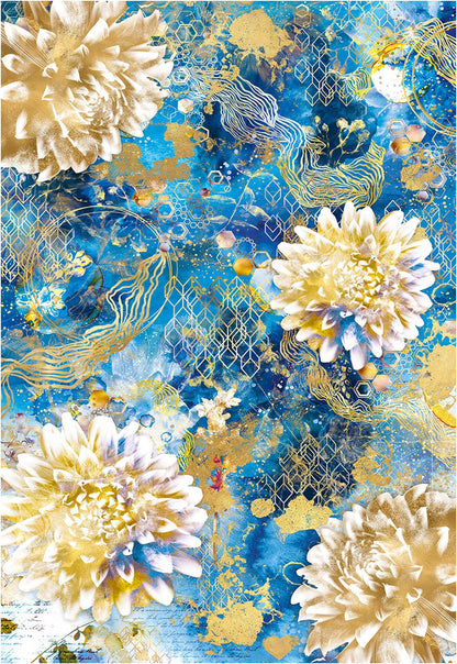 Ciao Bella Vellum Indigo Paper Patterns A4 6/Pkg