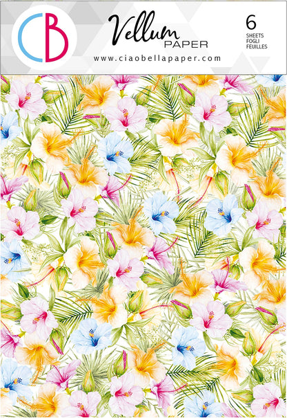 Ciao Bella Vellum Summer Breeze Paper Patterns A4 6/Pkg