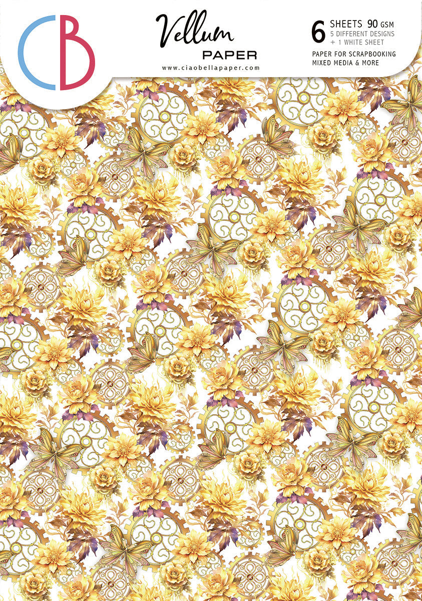 Vellum Ethereal Paper Patterns A4 6/Pkg