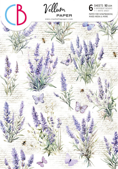 Vellum Morning In Provence Paper Patterns A4 6/Pkg