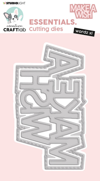CCL Cutting Die Make A Wish Essentials Wordz XL 79x138x1mm 2 PC nr.470