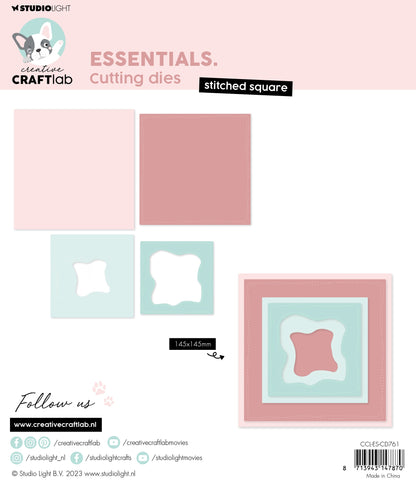CCL Cutting Die Stitched Square Essentials 147x147x1mm 6 PC nr.761