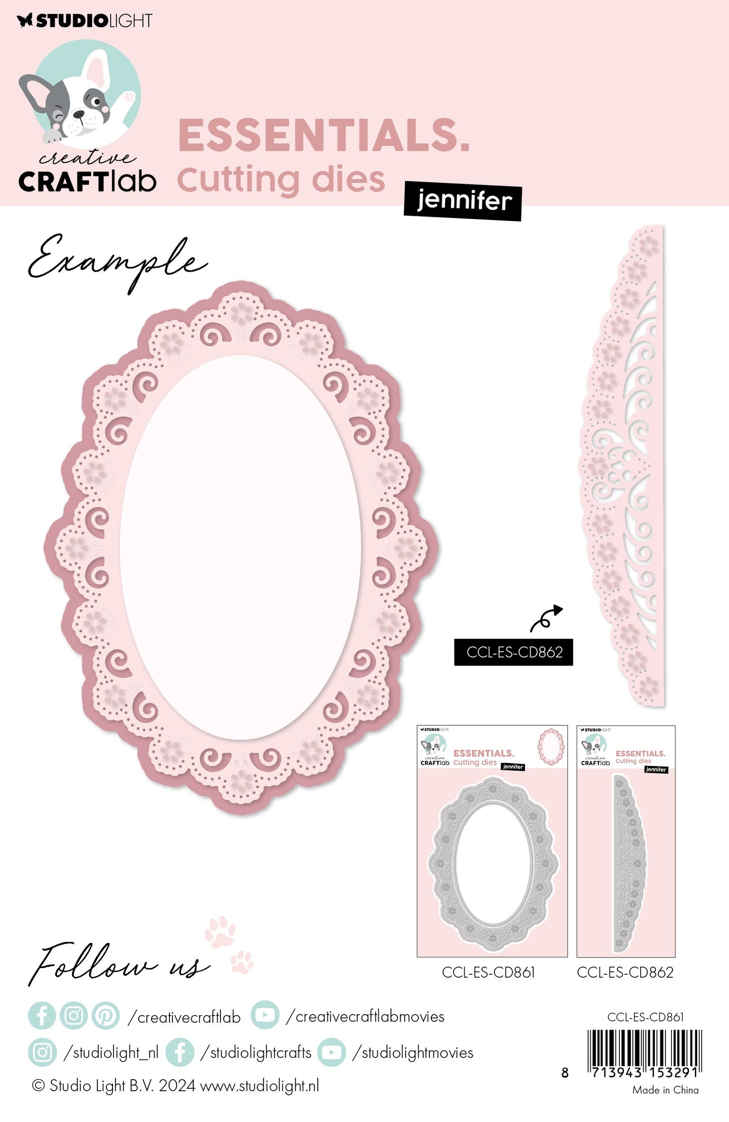 CCL Cutting Die Jennifer Essentials 3 PC