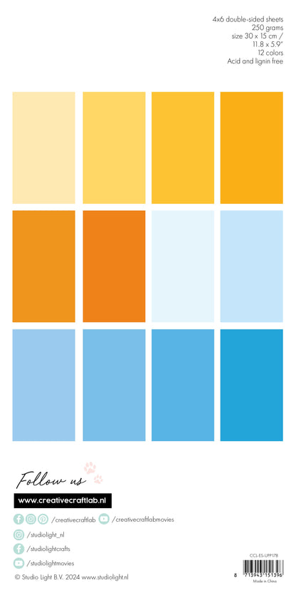 CCL Unicolor Paper Pad Yellow & Blue Essentials 24 SH