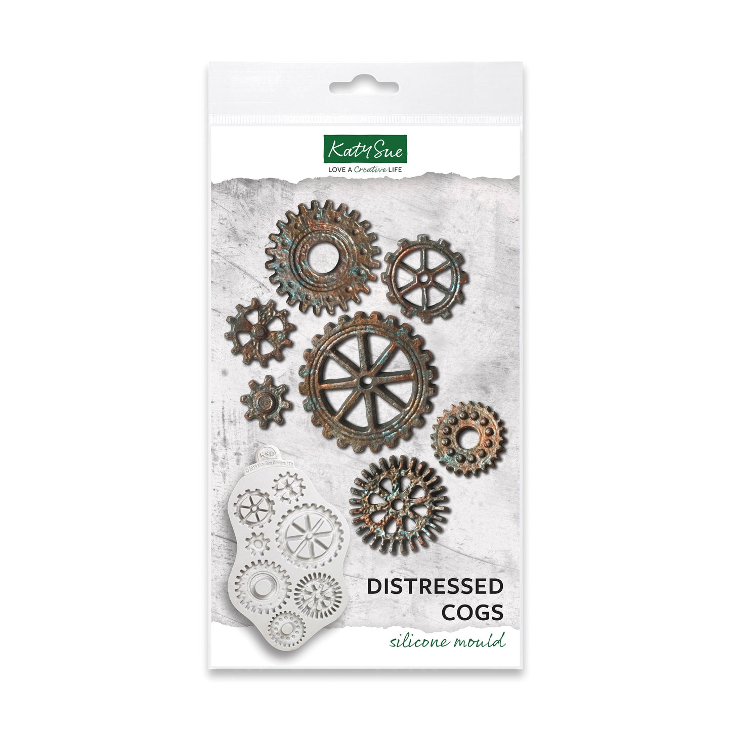 Distressed Cogs Silicone Mould