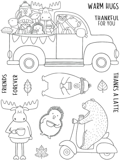 Creative Expressions Jane's Doodles Warm Hugs 6 in x 8 in Clear Stamp Set