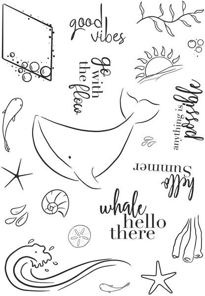 Creative Expressions Bonnita Moaby Summer Vibes 6 in x 8 in Clear Stamp Set