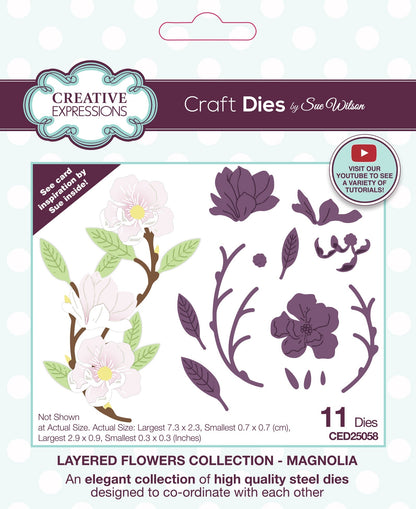 Creative Expressions Sue Wilson Layered Flowers Collection Magnolia Craft Die