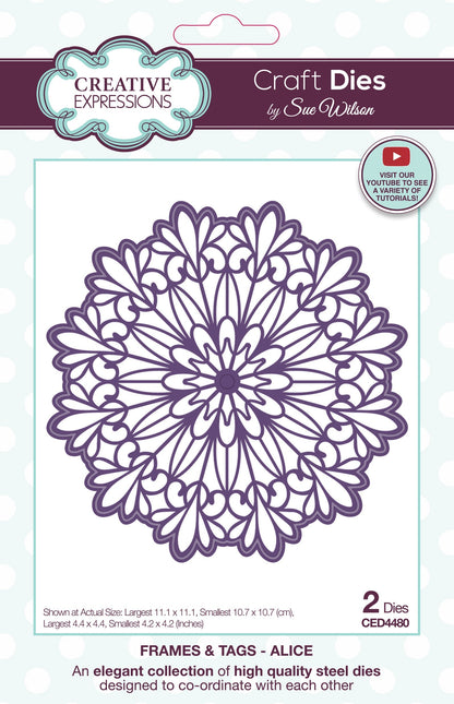 Creative Expressions Sue Wilson Frames & Tags Alice Craft Die