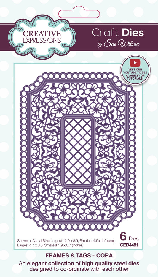 Creative Expressions Sue Wilson Frames & Tags Cora Craft Die