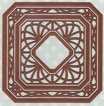 Noble Ornate Pierced Squares Die