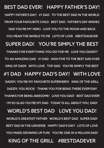 Creative Expressions Wordies Sentiment Sheets Best Dad Pk 4 6 in x 8 in