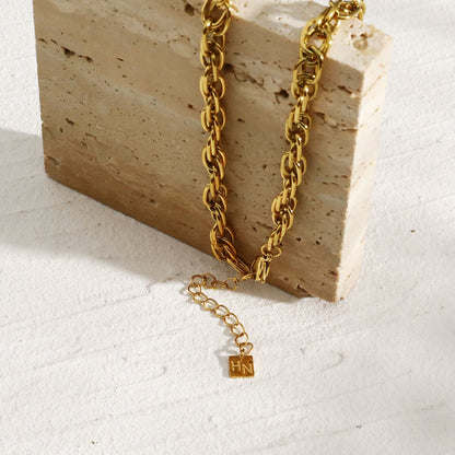 Style CHOLET: Chunky Intricate Multi-Link Chain with Circle & T-Stopper