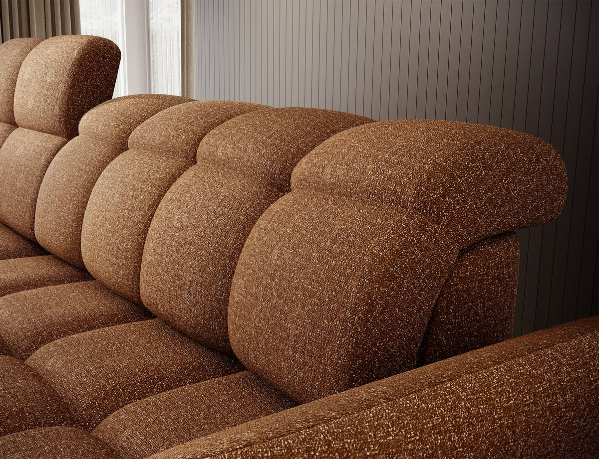 Beneth Storage Sleeper Chaise Sofa - Mocha Brown