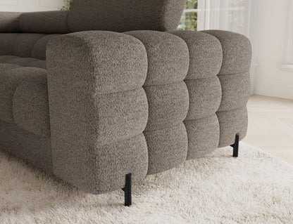 Sektionaler Aufbewahrungsschlafcouch mit Chaiselongue - Taupe