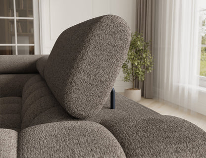 Sektionaler Aufbewahrungsschlafcouch mit Chaiselongue - Taupe