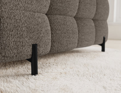 Sektionaler Aufbewahrungsschlafcouch mit Chaiselongue - Taupe