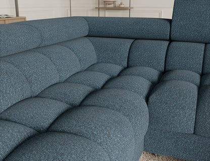 Fectory Sectional Storage Sleeper Chaise Sofa - Blue