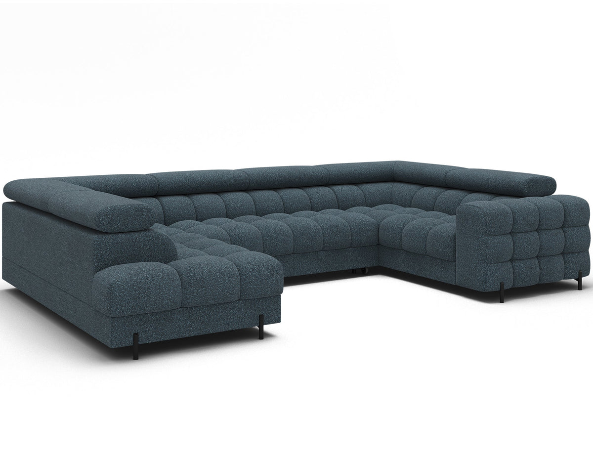 Fectory Sectional Storage Sleeper Chaise Sofa - Blue