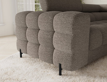 Sektionaler Aufbewahrungsschlafcouch mit Chaiselongue - Taupe
