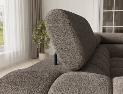 Sektionaler Aufbewahrungsschlafcouch mit Chaiselongue - Taupe