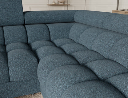 Fectory Sectional Storage Sleeper Chaise Sofa - Blue