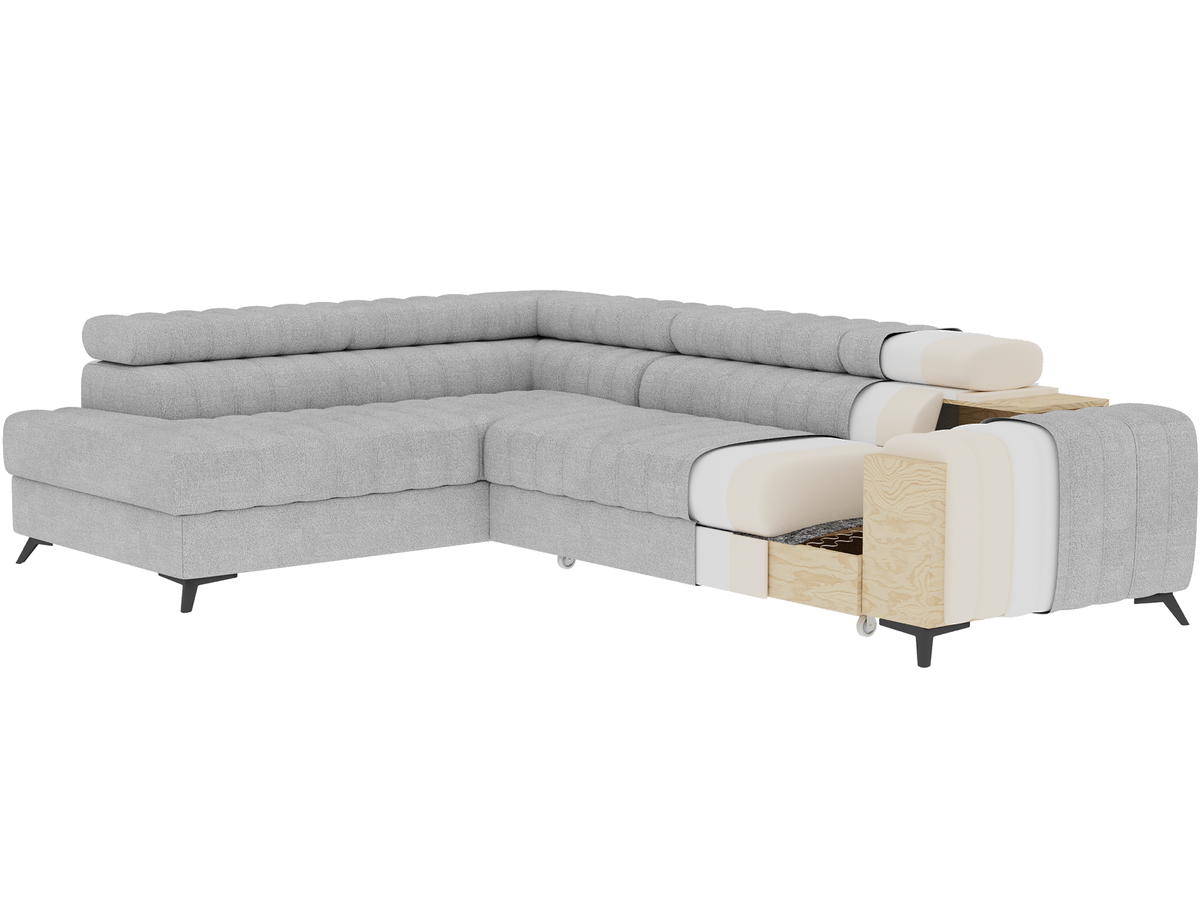 Kanedo Storage Sleeper Sectional Sofa - Beige