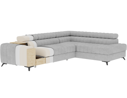 Kanedo Storage Sleeper Sectional Sofa - Beige
