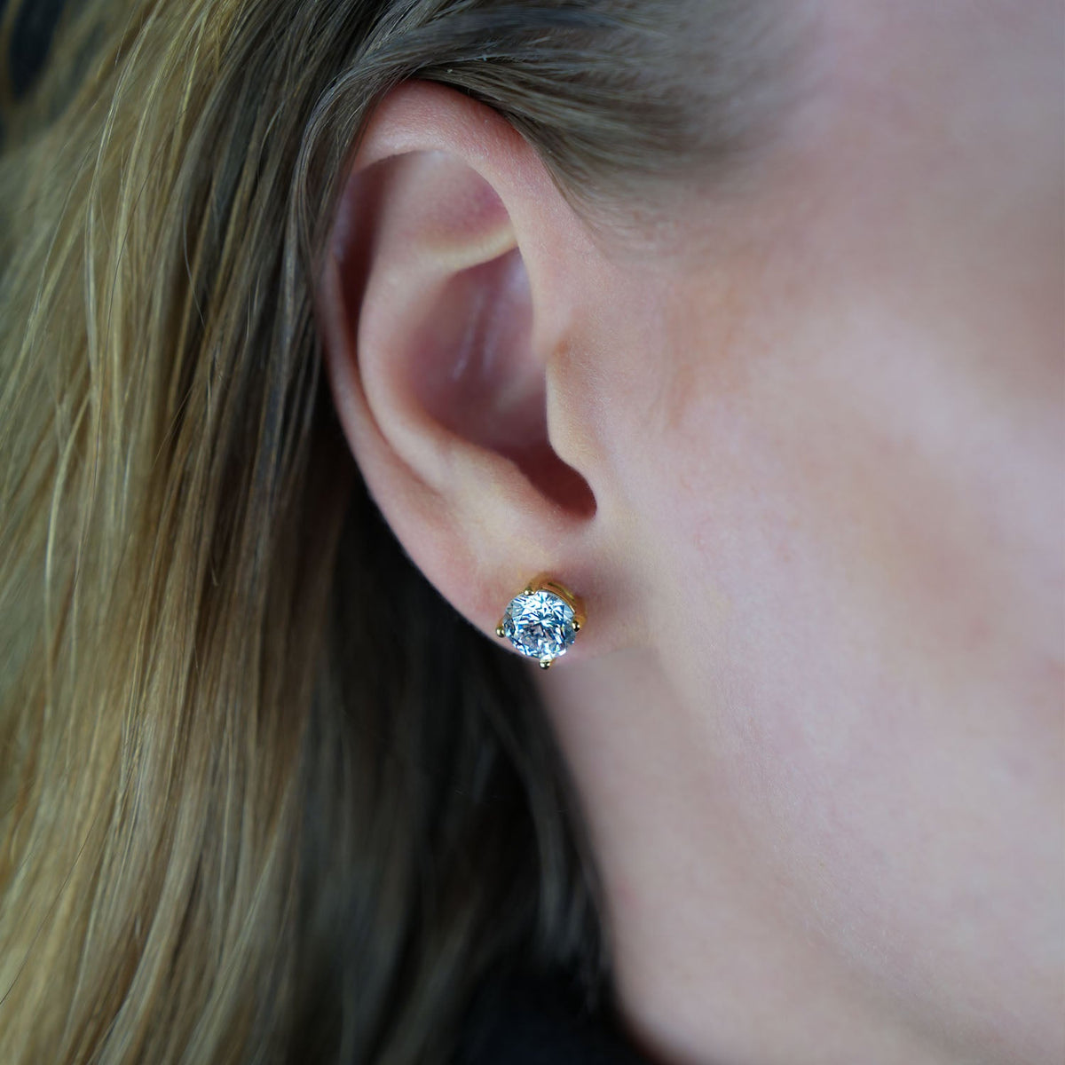CODI Gold: Moissanite (Diamond Alternative) Essential Daily Studs