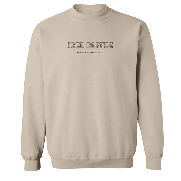 Crewneck "Iced Coffee" brodé