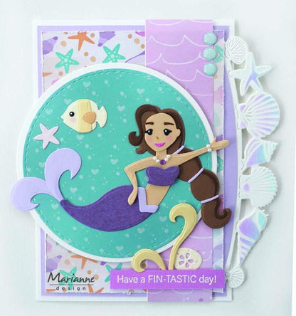 Marianne Design Clear Stamps Mermaid sentiments by Marleen
