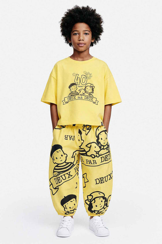40Th Anniversary Printed Poplin Pant Honey Yellow