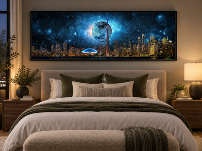Toronto Skyline Mond-Städte Skyline- Wandkunstrahmen