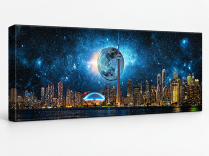 Toronto Skyline Mond-Städte Skyline- Wandkunstrahmen