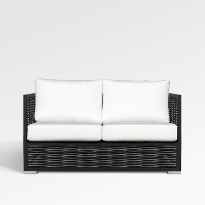 Kastanienbrauner Loveseat mit Sunbrella®-Polstern
