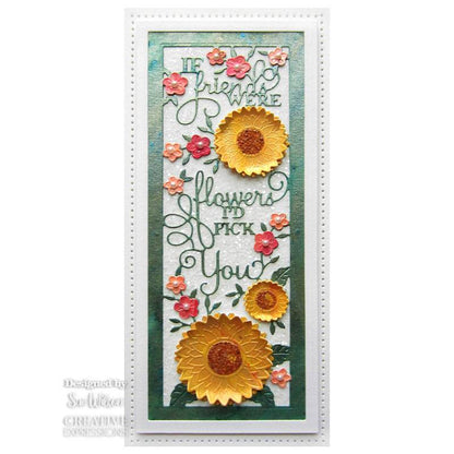Creative Expressions Sue Wilson Slimline If Friends Were Flowers Craft Die