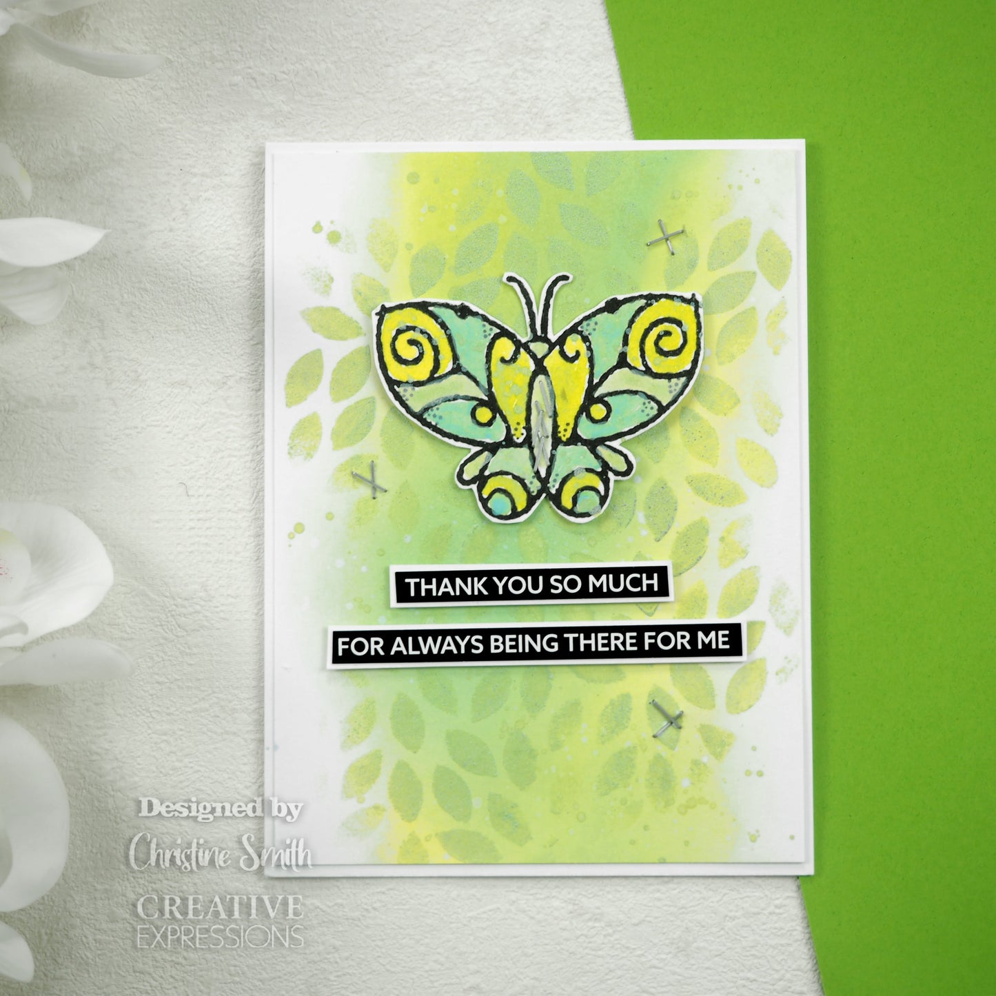 Creative Expressions Scattered Leaves DL Stencil 4 in x 8 in (10.0 x 20.3 cm)