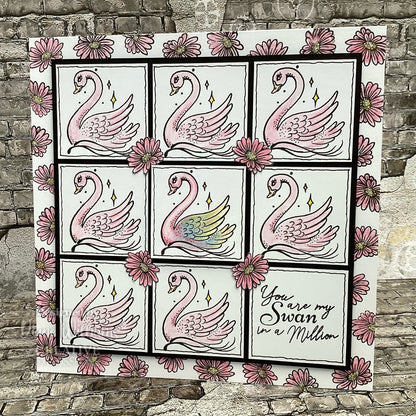 Creative Expressions Designer Boutique Swan In A Million 6 in x 4 in Stamp Set