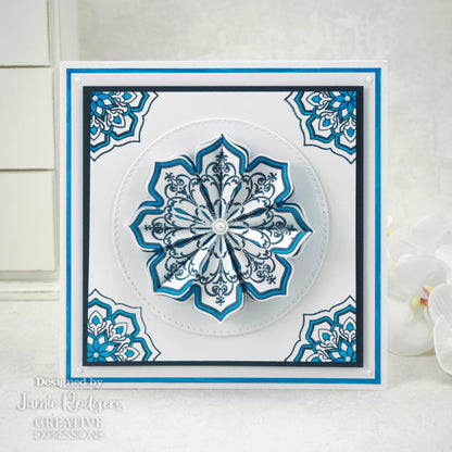 Creative Expressions Jamie Rodgers Pointy Petals Tea Bag Folding 6 in x 8 in Stamp Set